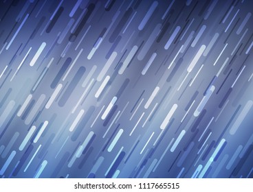 Light BLUE vector cover with long lines. Modern geometrical abstract illustration with staves. The pattern can be used for websites.