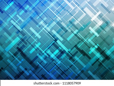 Light BLUE vector cover with long lines. Decorative shining illustration with lines on abstract template. The template can be used as a background.