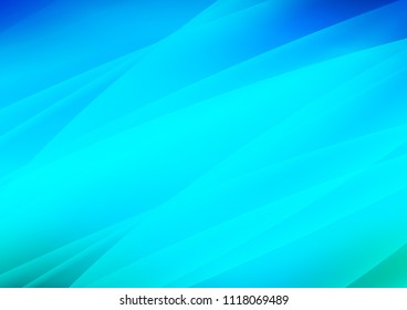 Light BLUE vector cover with long lines. Decorative shining illustration with lines on abstract template. The template can be used as a background.