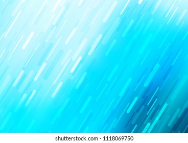 Light BLUE vector cover with long lines. Shining colored illustration with narrow lines. The pattern can be used as ads, poster, banner for commercial.