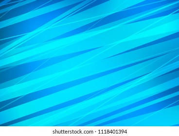 Light BLUE vector cover with long lines. Lines on blurred abstract background with gradient. Smart design for your business advert.