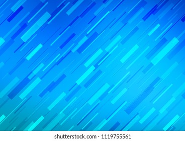 Light BLUE vector cover with long lines. Blurred decorative design in simple style with lines. Best design for your ad, poster, banner.