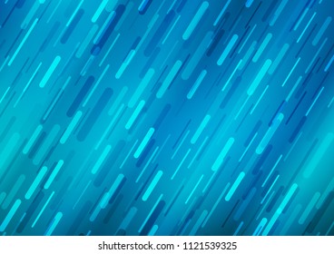 Light BLUE vector cover with long lines. Glitter abstract illustration with colored sticks. The pattern can be used for busines ad, booklets, leaflets