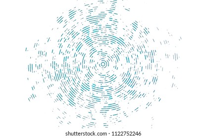 Light BLUE vector cover with long radial lines. Blurred decorative design in simple style with lines. Best design for your ad, poster, banner.