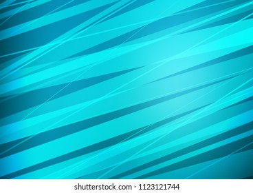 Light BLUE vector cover with long lines. Decorative shining illustration with lines on abstract template. The pattern can be used for websites.