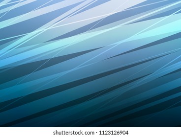 Light BLUE vector cover with long lines. Decorative shining illustration with lines on abstract template. The template can be used as a background.