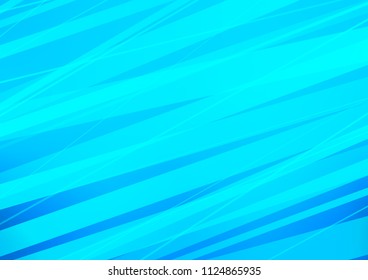 Light BLUE vector cover with long lines. Lines on blurred abstract background with gradient. Smart design for your business advert.