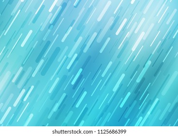Light BLUE vector cover with long lines. Blurred decorative design in simple style with lines. The pattern can be used as ads, poster, banner for commercial.