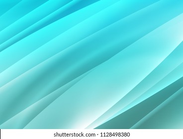 Light BLUE vector cover with long lines. Decorative shining illustration with lines on abstract template. The pattern can be used for busines ad, booklets, leaflets