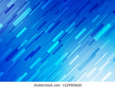 Light BLUE vector cover with long lines. Blurred decorative design in simple style with lines. Smart design for your business advert.