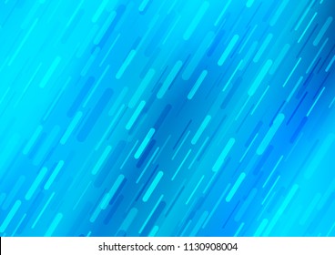 Light BLUE vector cover with long lines. Shining colored illustration with narrow lines. The pattern can be used for busines ad, booklets, leaflets