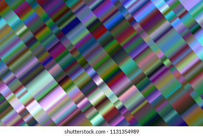 Light BLUE vector cover with long lines. Modern geometrical abstract illustration with staves. The template can be used as a background.