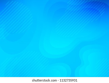 Light BLUE vector cover with long lines. Lines on blurred abstract background with gradient. The template can be used as a background.