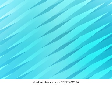 Light BLUE vector cover with long lines. Modern geometrical abstract illustration with staves. The template can be used as a background.