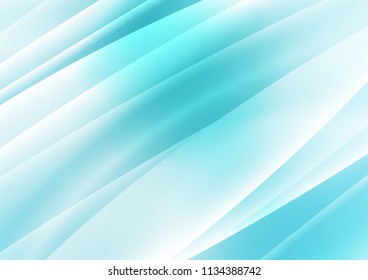Light BLUE vector cover with long lines. Lines on blurred abstract background with gradient. The pattern can be used for busines ad, booklets, leaflets