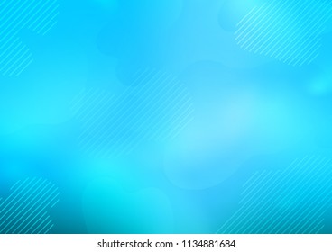 Light BLUE vector cover with long lines. Lines on blurred abstract background with gradient. Smart design for your business advert.