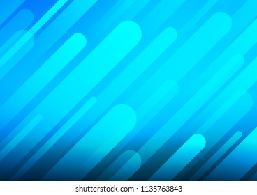 Light BLUE vector cover with long lines. Decorative shining illustration with lines on abstract template. The template can be used as a background.