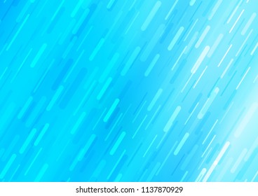 Light BLUE vector cover with long lines. Shining colored illustration with narrow lines. The pattern can be used as ads, poster, banner for commercial.