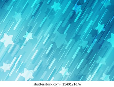 Light BLUE vector cover with long lines. Shining colored illustration with narrow lines. The pattern can be used for websites.