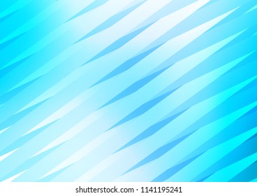 Light BLUE vector cover with long lines. Glitter abstract illustration with colored sticks. The template can be used as a background.