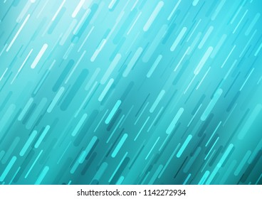 Light BLUE vector cover with long lines. Lines on blurred abstract background with gradient. The pattern can be used as ads, poster, banner for commercial.
