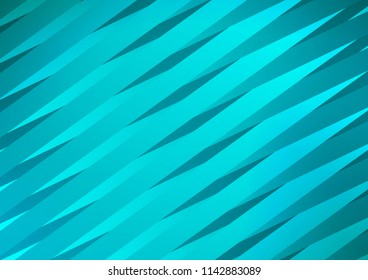 Light BLUE vector cover with long lines. Decorative shining illustration with lines on abstract template. Smart design for your business advert.