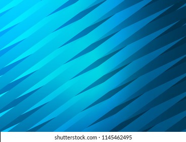 Light BLUE vector cover with long lines. Modern geometrical abstract illustration with staves. Smart design for your business advert.