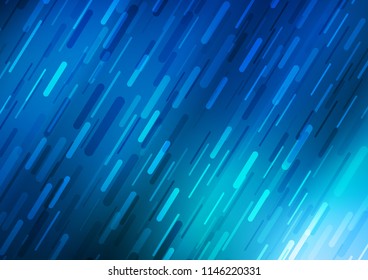 Light BLUE vector cover with long lines. Blurred decorative design in simple style with lines. Best design for your ad, poster, banner.