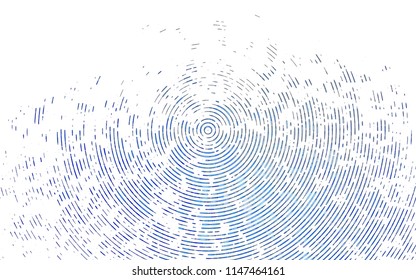Light BLUE vector cover with long lines. Lines on blurred abstract background with gradient. The pattern can be used as ads, poster, banner for commercial.