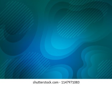 Light BLUE vector cover with long lines. Decorative shining illustration with lines on abstract template. The pattern can be used as ads, poster, banner for commercial.