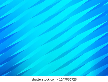 Light BLUE vector cover with long lines. Shining colored illustration with narrow lines. Smart design for your business advert.