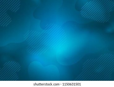 Light BLUE vector cover with long lines. Shining colored illustration with narrow lines. The template can be used as a background.