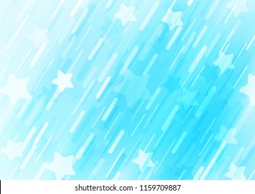 Light BLUE vector cover with long lines. Shining colored illustration with narrow lines. Smart design for your business advert.