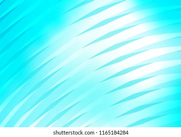 Light BLUE vector cover with long lines. Lines on blurred abstract background with gradient. Smart design for your business advert.
