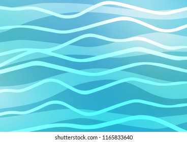 Light BLUE vector cover with long lines. Blurred decorative design in simple style with lines. Smart design for your business advert.