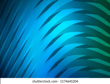 Light BLUE vector cover with long lines. Lines on blurred abstract background with gradient. Smart design for your business advert.