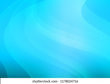 Light BLUE vector cover with long lines. Lines on blurred abstract background with gradient. Smart design for your business advert.
