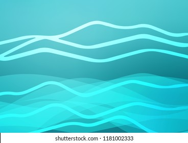 Light BLUE vector cover with long lines. Glitter abstract illustration with colored sticks. The pattern can be used as ads, poster, banner for commercial.