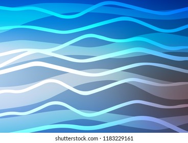 Light BLUE vector cover with long lines. Modern geometrical abstract illustration with staves. Best design for your ad, poster, banner.