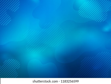 Light BLUE vector cover with long lines. Modern geometrical abstract illustration with staves. The pattern can be used for busines ad, booklets, leaflets