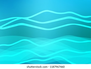 Light BLUE vector cover with long lines. Modern geometrical abstract illustration with staves. The pattern can be used as ads, poster, banner for commercial.
