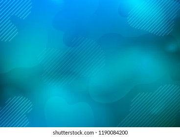 Light BLUE vector cover with long lines. Lines on blurred abstract background with gradient. Smart design for your business advert.