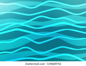 Light BLUE vector cover with long lines. Glitter abstract illustration with colored sticks. The pattern can be used for busines ad, booklets, leaflets