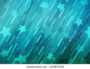 Light BLUE vector cover with long lines. Modern geometrical abstract illustration with staves. Best design for your ad, poster, banner.