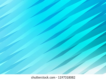 Light BLUE vector cover with long lines. Glitter abstract illustration with colored sticks. The pattern can be used as ads, poster, banner for commercial.