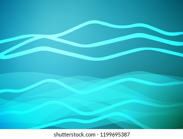 Light BLUE vector cover with long lines. Glitter abstract illustration with colored sticks. The template can be used as a background.