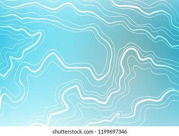 Light BLUE vector cover with long lines. Decorative shining illustration with lines on abstract template. Smart design for your business advert.