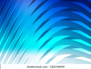 Light BLUE vector cover with long lines. Modern geometrical abstract illustration with staves. The template can be used as a background.