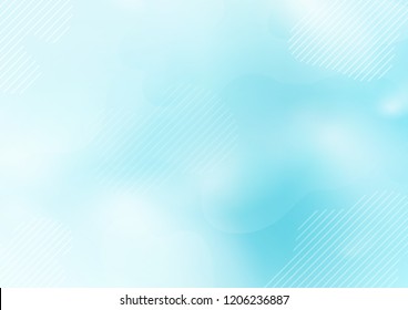 Light BLUE vector cover with long lines. Modern geometrical abstract illustration with staves. The pattern can be used as ads, poster, banner for commercial.