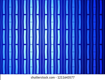 Light BLUE vector cover with long lines. Modern geometrical abstract illustration with staves. Smart design for your business advert.